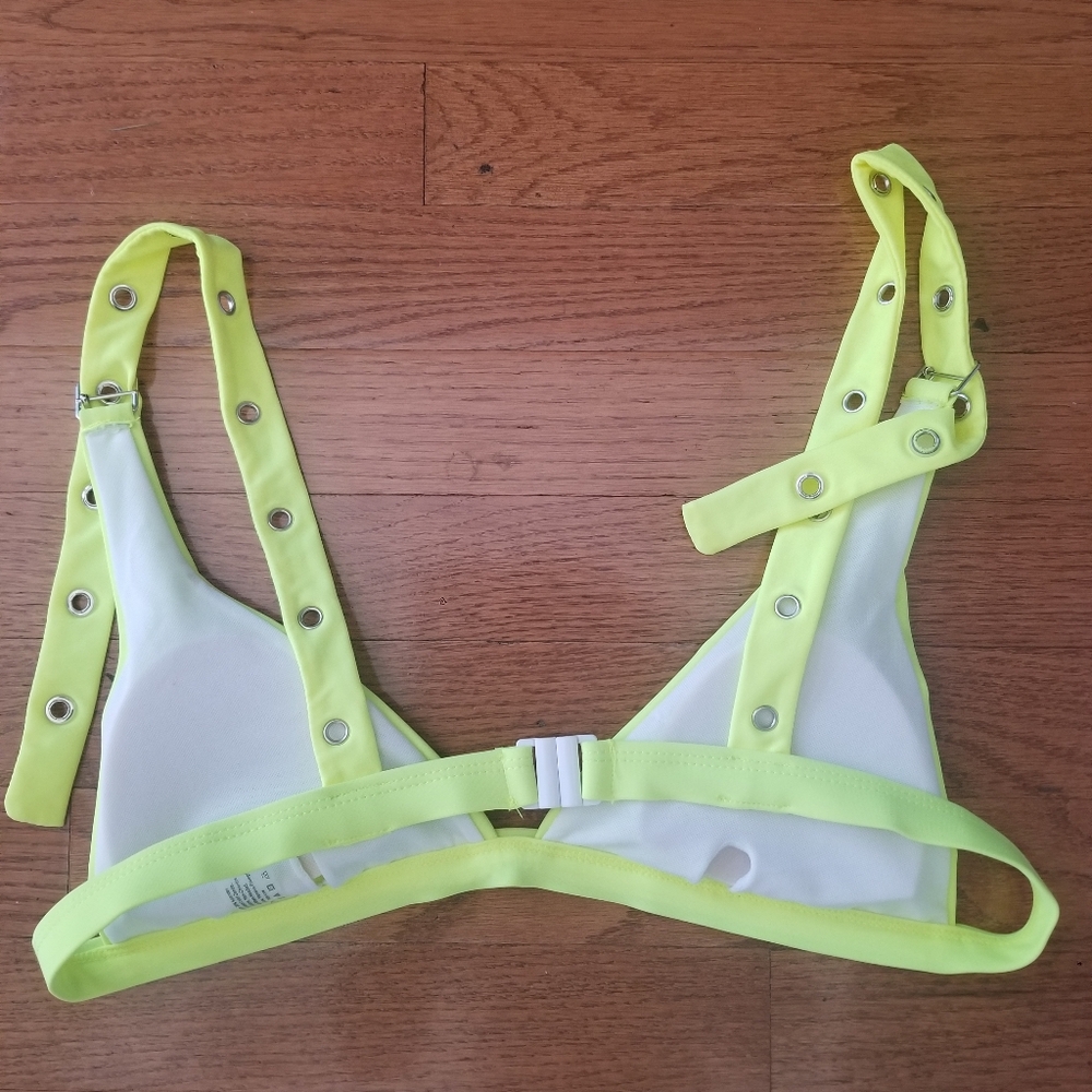 NWOT 2 Piece Neon Yellow Bikini Set - Picture 3 of 4